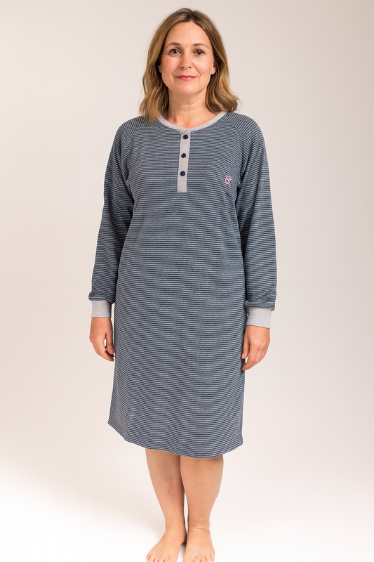 Dames Nachthemd Badstof