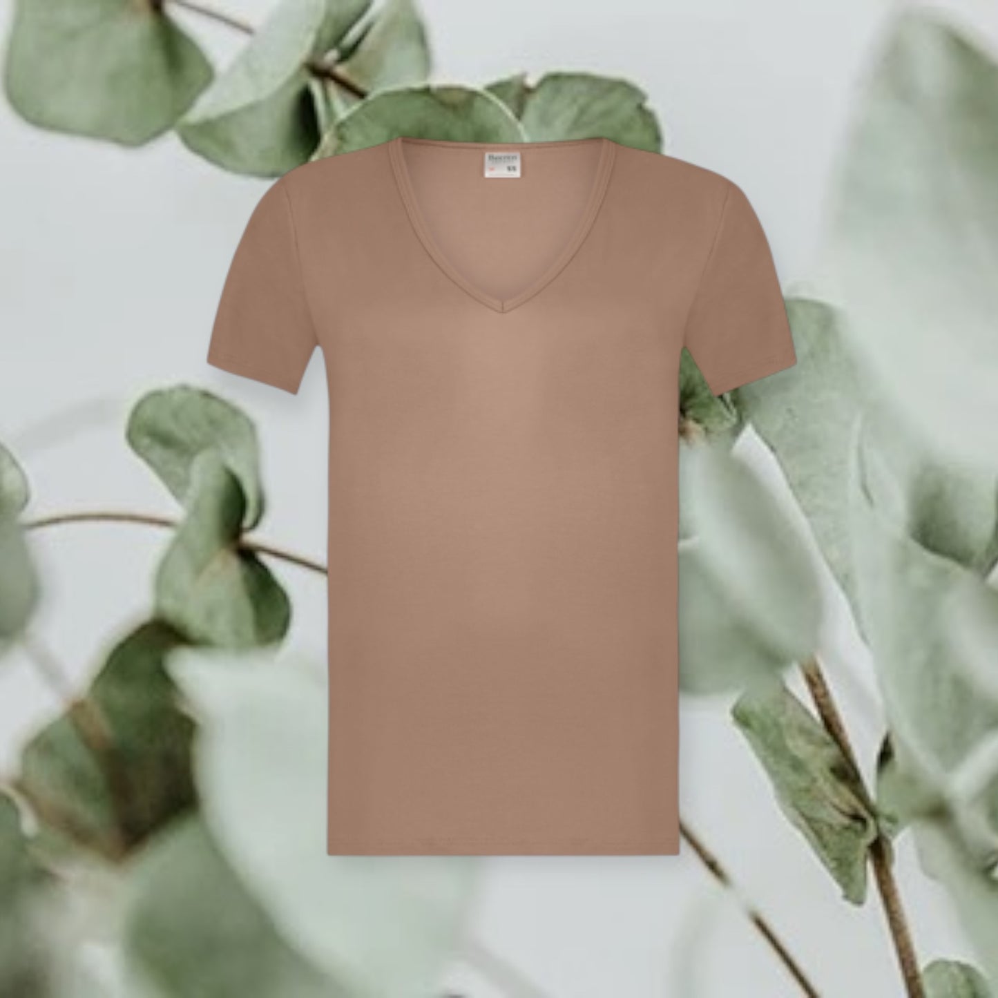 Beeren Heren T-shirt M181 Green Comfort Diepe V-Hals