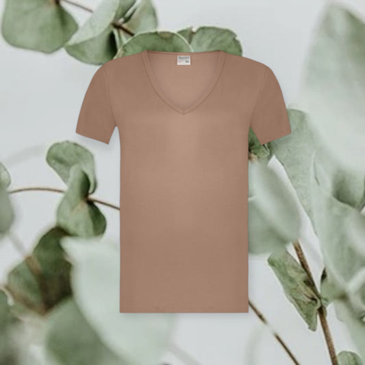 Beeren Heren T-shirt M181 Green Comfort Diepe V-Hals